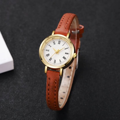 Fashionable Women's Quartz Watch with Leather Band - Smarsty