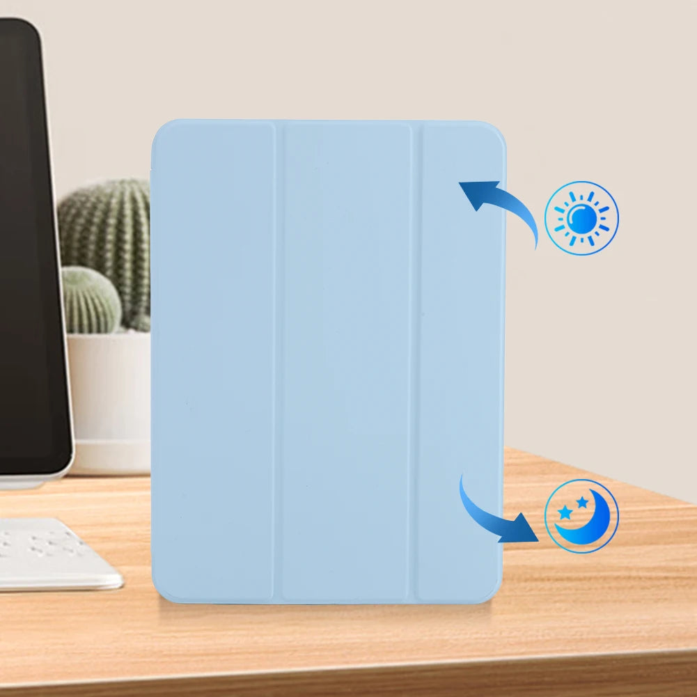 Case for iPad 10th Generation 10.9 Inch 2022 Auto Sleep/Wake Cover Case with Soft Silicone Back Smart Cover