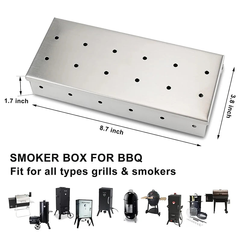 Stainless Steel Smoker Box for Flavorful BBQ Grilling - Smarsty