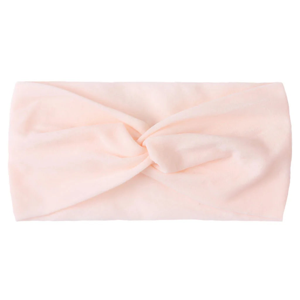 Candy Color Knotted Baby Girl Headband Soft Elastic - Smarsty