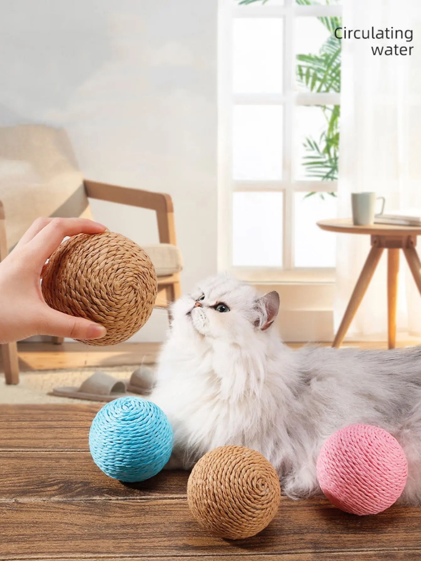 Interactive Sisal Cat Scratching Ball Toy for Dental Care - Smarsty