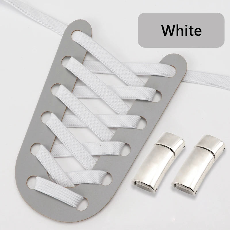 NEW NoTie Shoelaces Magnetic Shoe Laces Clip Flat Elastic Stretch Laces Sneakers Woman Men Children Casual Shoelace for AJ AF1