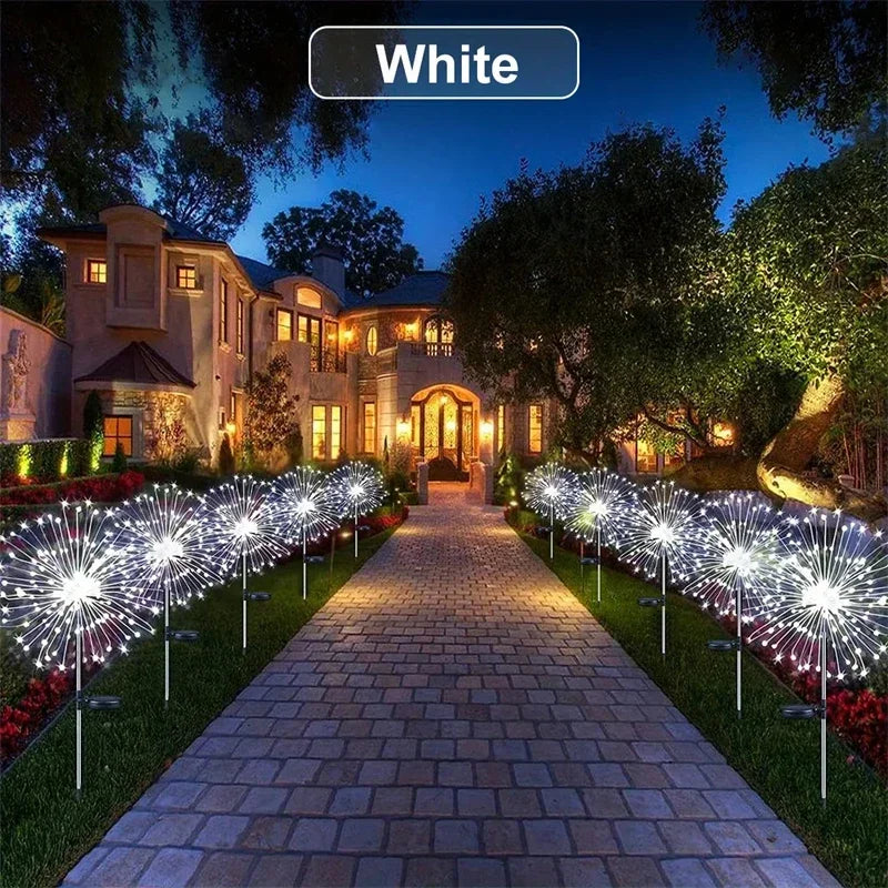 Solar Powered Firework String Lights with 8 Lighting Modes - Smarsty