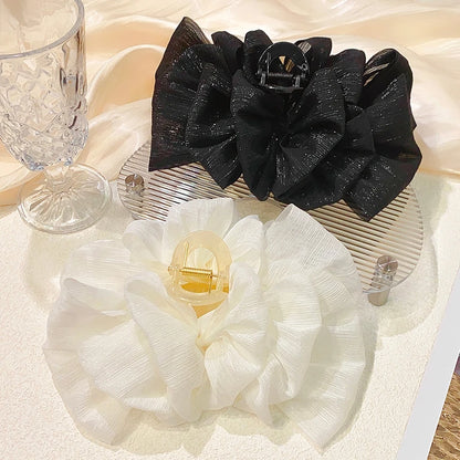 Elegant Chiffon Hair Claw Clip Large Three Layer Bow - Smarsty