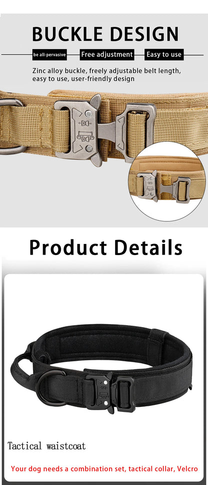 Tactical Nylon Dog Collar with Metal Buckle - Smarsty