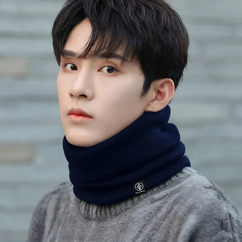 Knitted Neck Warmer Sports Scarf Fashion Soft Women Men Face Cover Winter Skating Running Hiking Scarves Thick Cold-proof Collar - Smarsty