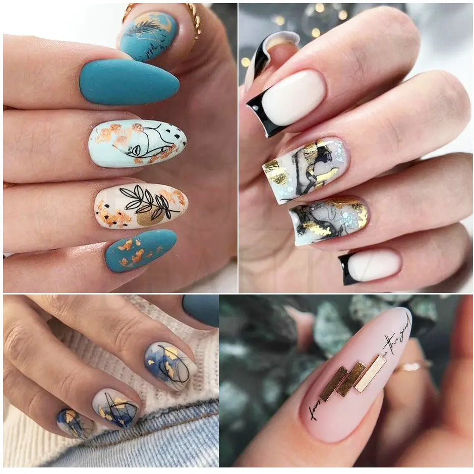 3D Holographic Geometry Nail Stickers for Stunning Decor - Smarsty