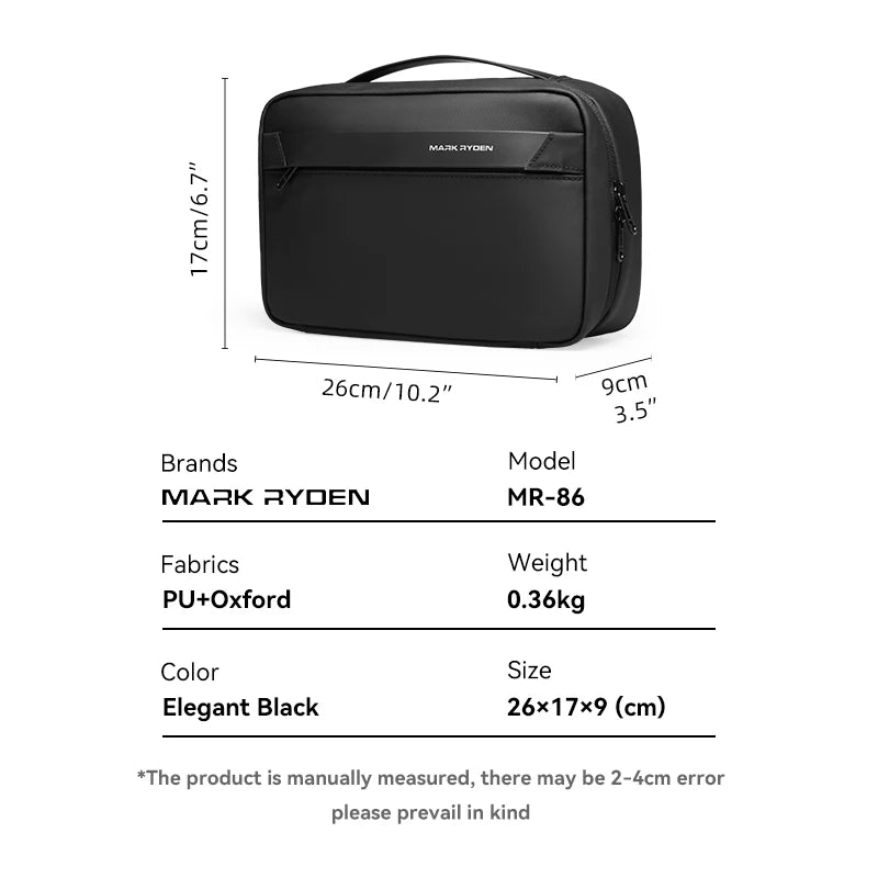 Mens Travel Toiletry Bag Waterproof With Dry Wet Separation - Smarsty