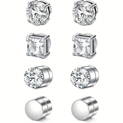 Crystal Magnetic Clip Earrings Non Piercing Strong Hold - Smarsty