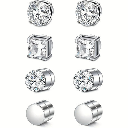 Crystal Magnetic Clip Earrings Non Piercing Strong Hold - Smarsty