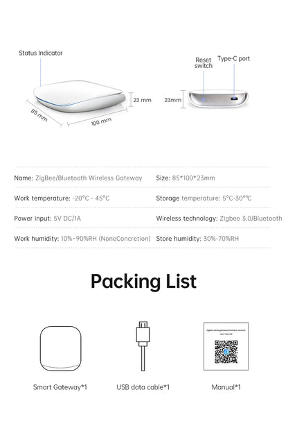 AVATTO Smart ZigBee Bluetooth Gateway Hub for Home Automation - Smarsty