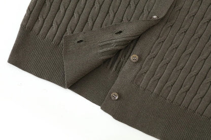 AS AW25 new design knitting cable cardigan + ribbing mockneck dress maxi length match for lady wear - Smarsty