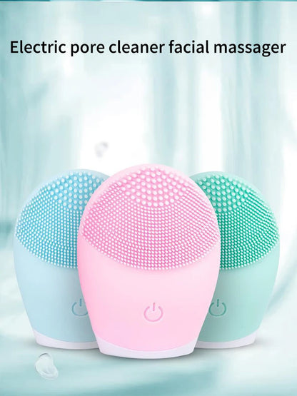 Electric Silicone Facial Cleanser with Vibration Massage - Smarsty