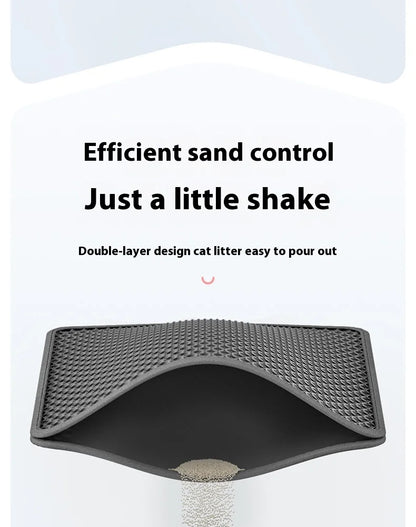 Large Cat Litter Mat Waterproof Double Layer Non Slip Litter Box Tray Pad Washable Durable Pet Toilet Training Mat - Smarsty