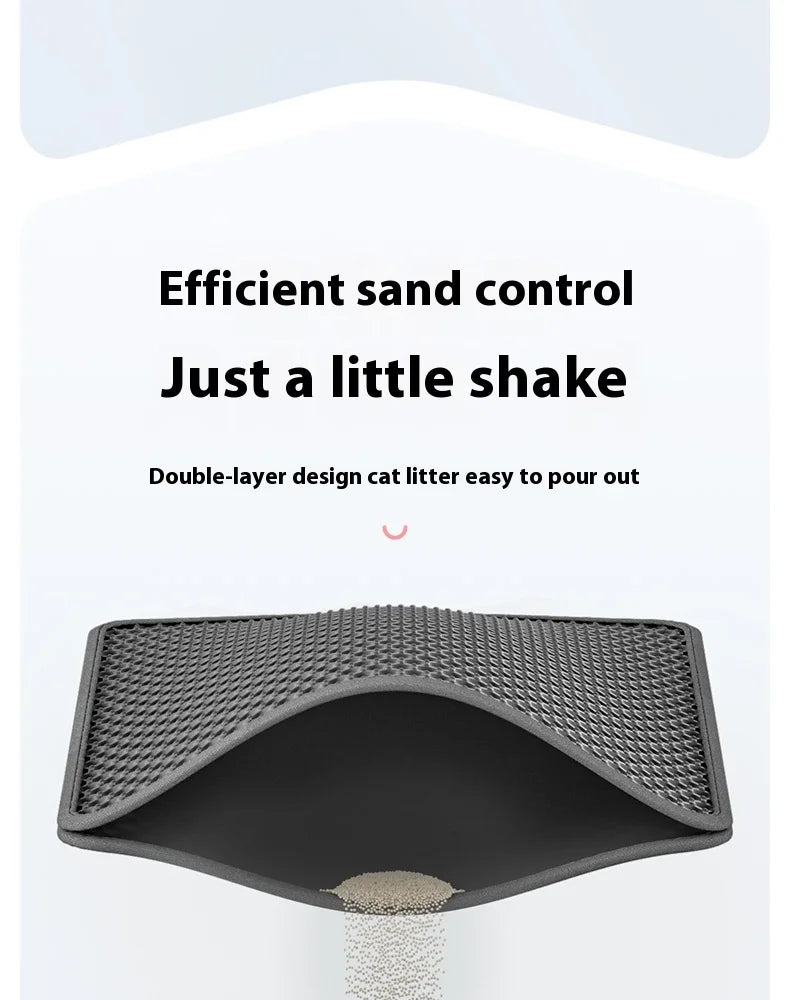 Large Cat Litter Mat Waterproof Double Layer Non Slip Litter Box Tray Pad Washable Durable Pet Toilet Training Mat - Smarsty