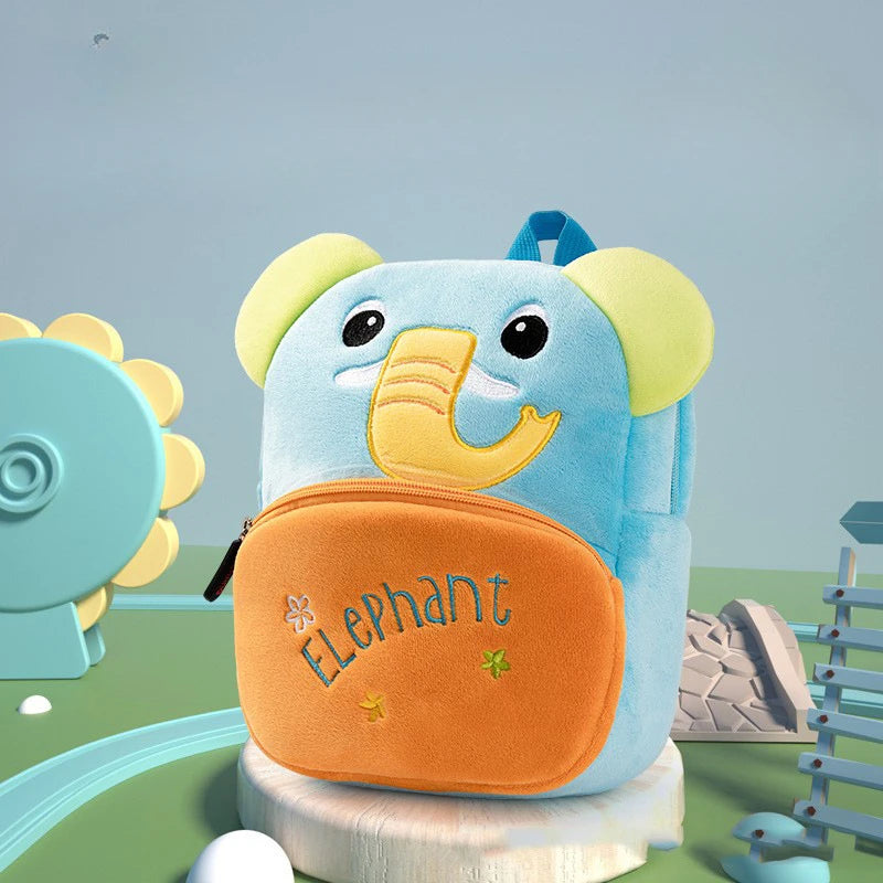 Plush Kindergarten Backpack Anti Lost Cute Design Kids - Smarsty