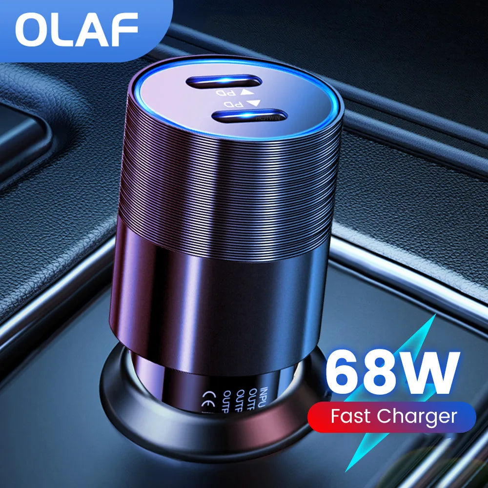 HeavyDuty USB Type C Car Charger PD Fast SixtyFiveW Output - Smarsty