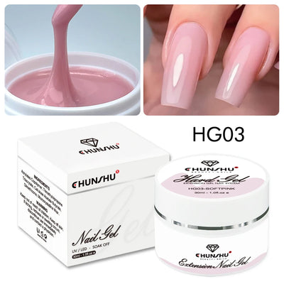 Milky White Hard Gel For Nail Extension 30ML - Smarsty