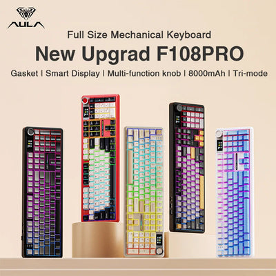 Wireless Gaming Keyboard With Macro Keys And TFT Display - Smarsty
