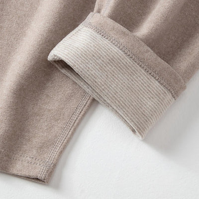 2/4 Pcs Men's Solid Color Simple Autumn And Winter Thermal Underwear Comfortable And Casual Bottoming Underwear Teenagers Pajama - Smarsty