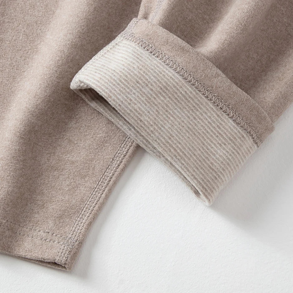 2/4 Pcs Men's Solid Color Simple Autumn And Winter Thermal Underwear Comfortable And Casual Bottoming Underwear Teenagers Pajama - Smarsty