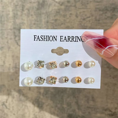 Vintage Geometric Hoop Earrings Set for Women - Smarsty