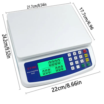 Electronic Scale 30KG /1G High-Precision LCD Digital Scale Kitchen Weighing Platform Scale Rechargeable /Battery Food Scales