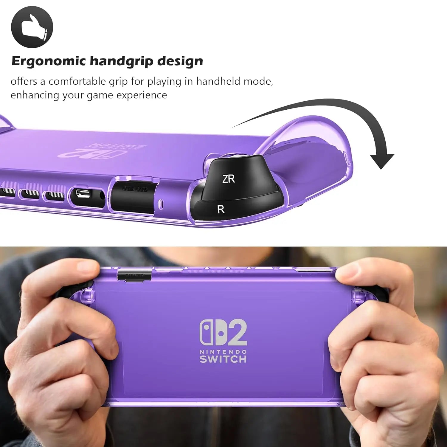 Protective Case for Nintendo Switch 2 with Ergonomic Grip - Smarsty