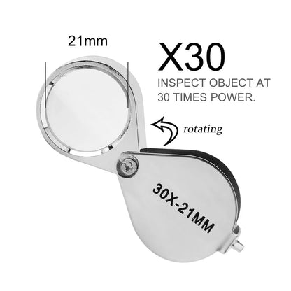 30X Pocket Loupe Magnifier for Jewelry Inspection - Smarsty
