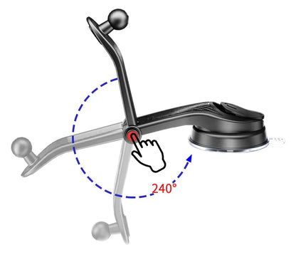 Gravity Car Phone Holder Dashboard Mount One Press Lock - Smarsty