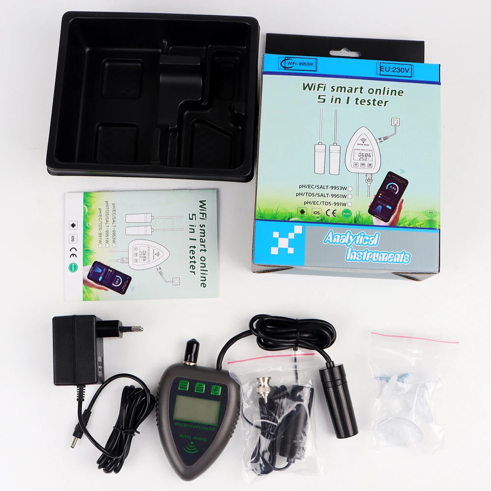 Tuya WiFi 5 in 1 Water Quality Monitor for Aquariums - Smarsty