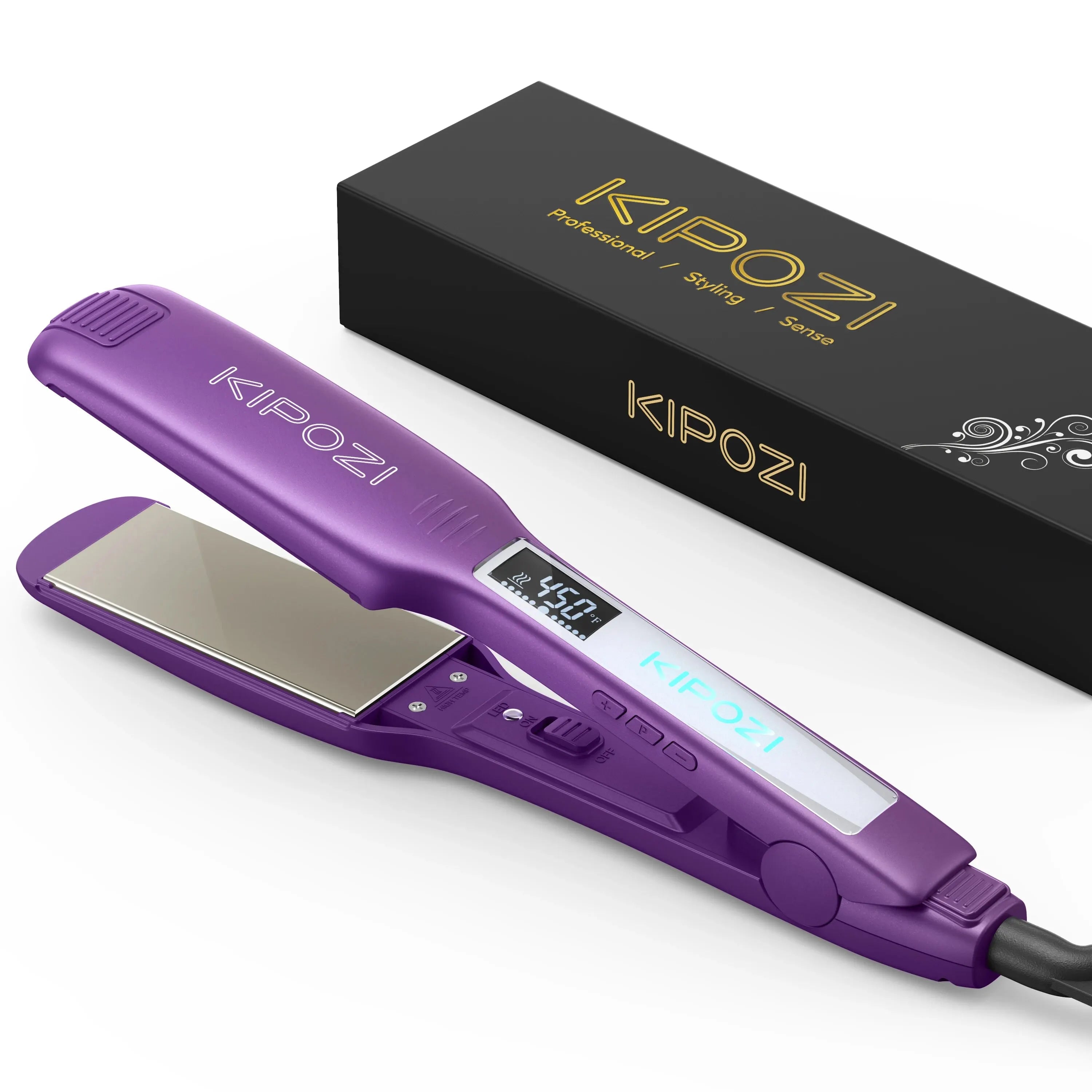 KIPOZI Professional Titanium Flat Iron with LCD Display - Smarsty