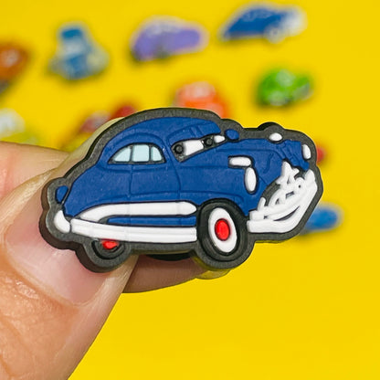 1Pcs Mix Cars Luigi Ramone Lightning McQueen PVC Shoe Charms Kids Popular Buckle Decorations Fit Birthday Gifts