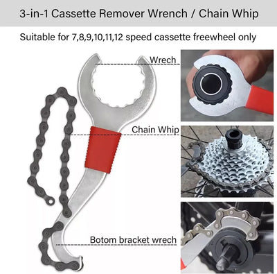 9PCS Bike Repair Tool Kit Crank Chain Cutter Extractor Freewheel Puller Crank Puller Spoke Wrench Complete Bike Maintenance Kits