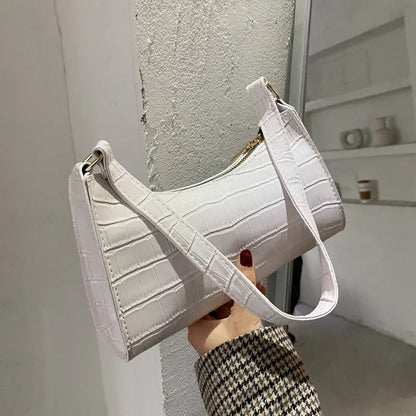 Retro Alligator Print PU Leather Small Women Handbag - Smarsty