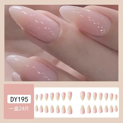 24Pcs Cute Strawberry French Press On Nails - Smarsty
