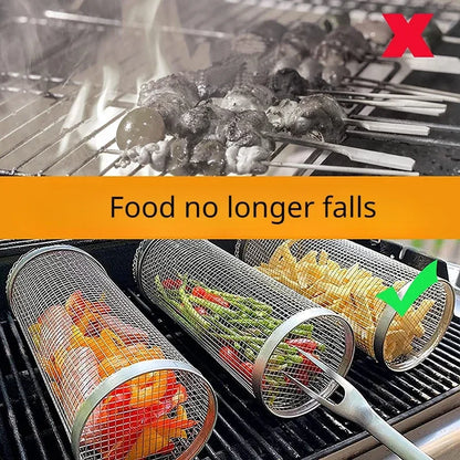 Stainless Steel Grill Basket for Easy Outdoor Barbecues - Smarsty