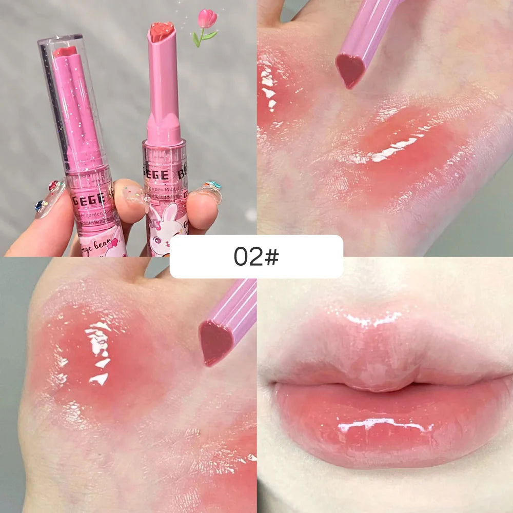 Gege Bear Pink Rabbit Moisturizing Lip Gloss Balm - Smarsty
