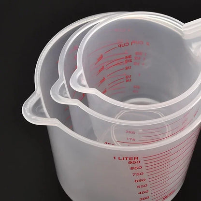 3 Piece Plastic Measuring Cups Set for Accurate Baking - Smarsty