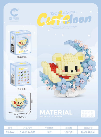 Mini Dog Cat panda raccoon Cute Pet Small Building Block Model Series Ornaments Children's Toy Christmas Birthday Gifts for Kids by Smarsty