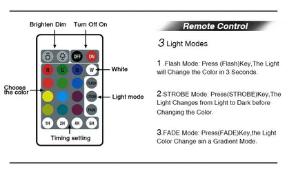 Color Changing LED Night Light with Remote Control - Smarsty