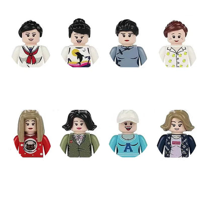 building blocks action doll mini city figures toys girls soldiers policeman robot worker fireman farmer cook movie characters