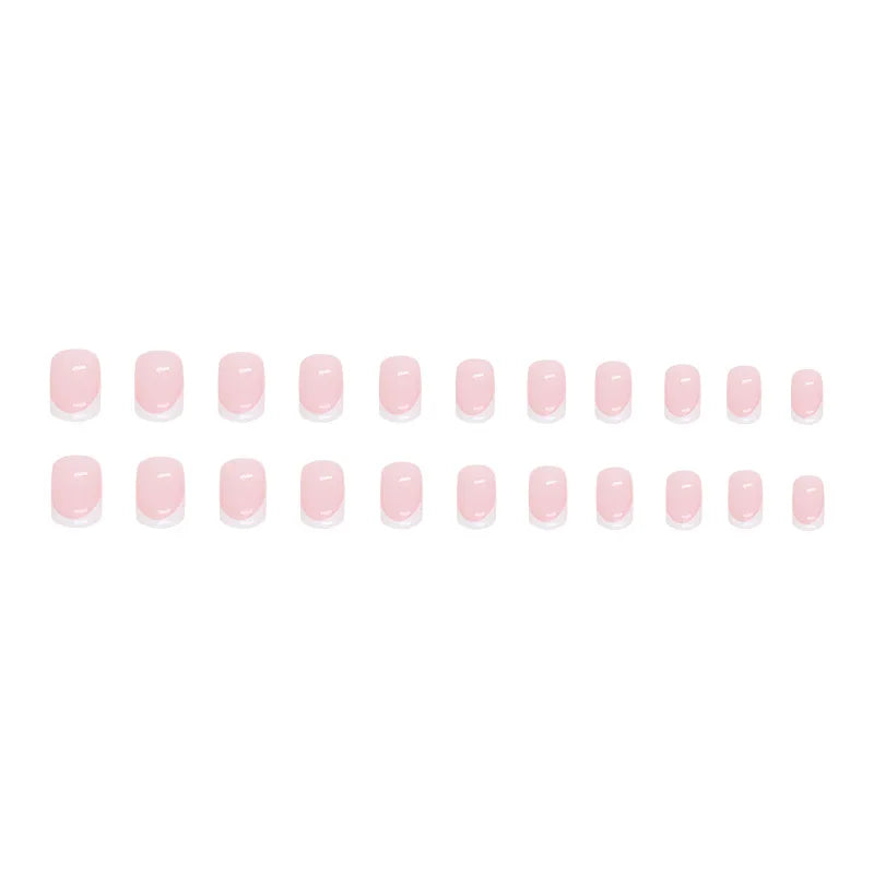 24 Square Short Fake Nails with Glue and File - Smarsty