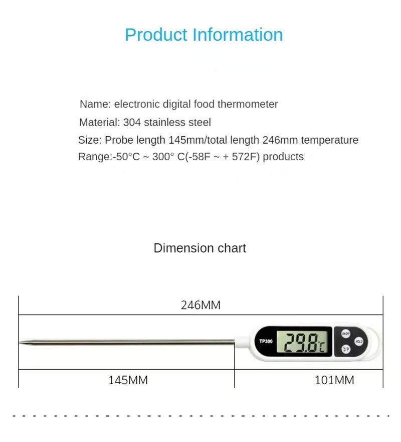 Xiaomi Digital Kitchen Food Thermometer Stainless Steel Electronic Temperature Gauge Tool Thermometer For Milk BBQ Meat Cooking