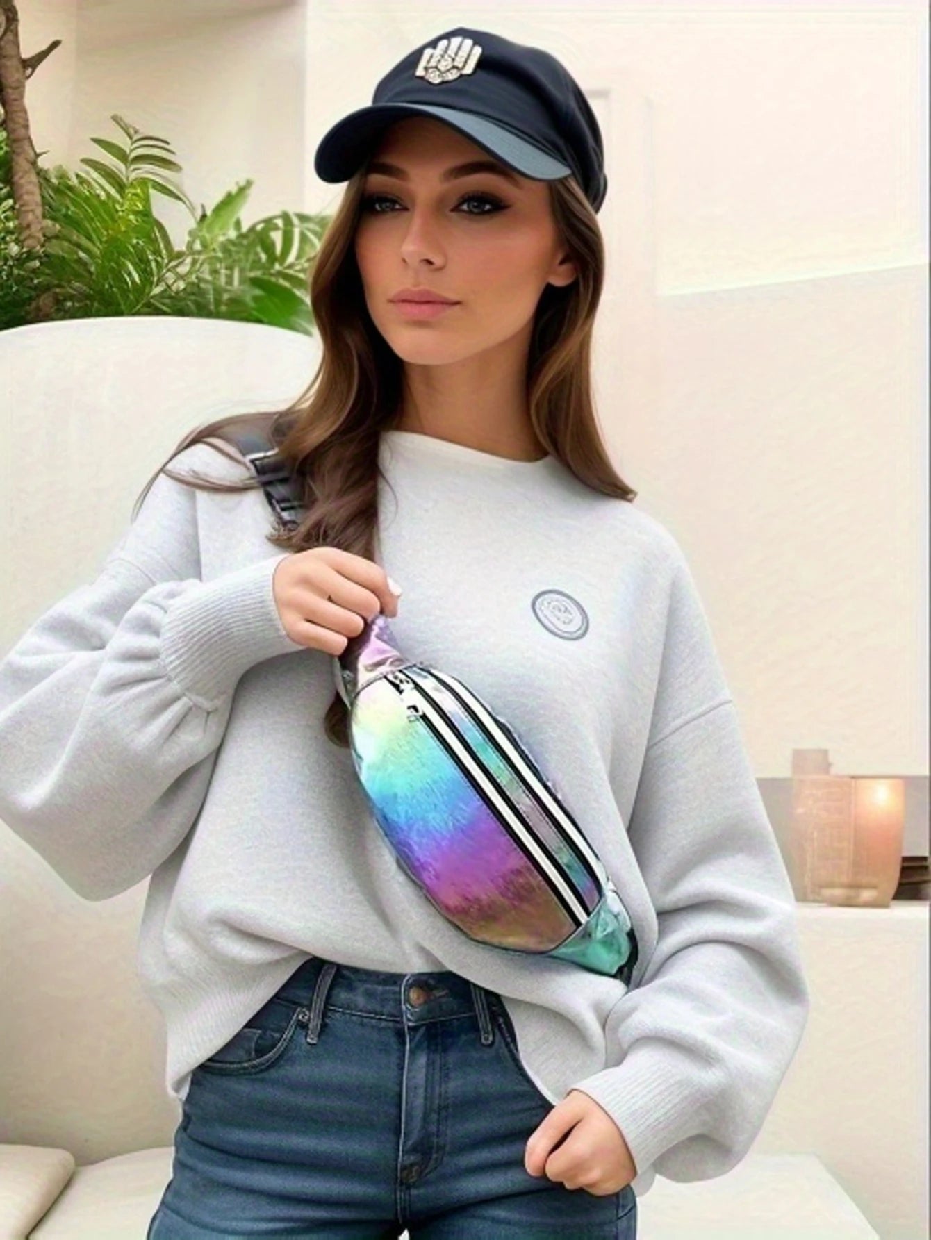 Holographic Fanny Pack Waist Bag For Travel And Beach - Smarsty