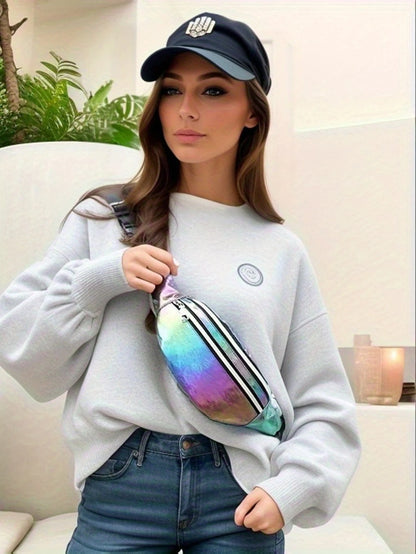 Holographic Fanny Pack Waist Bag For Travel And Beach - Smarsty