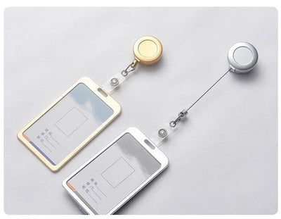 Employee Aluminium Alloy Plastic Credit Card  ID Card Cover Case Work Identity Badge Card Cover Bag Women Men Work Card Holders - Smarsty