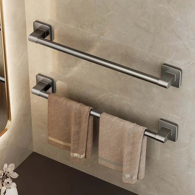 Non Perforated Suction Cup Towel Rack for Bathroom Storage - Smarsty