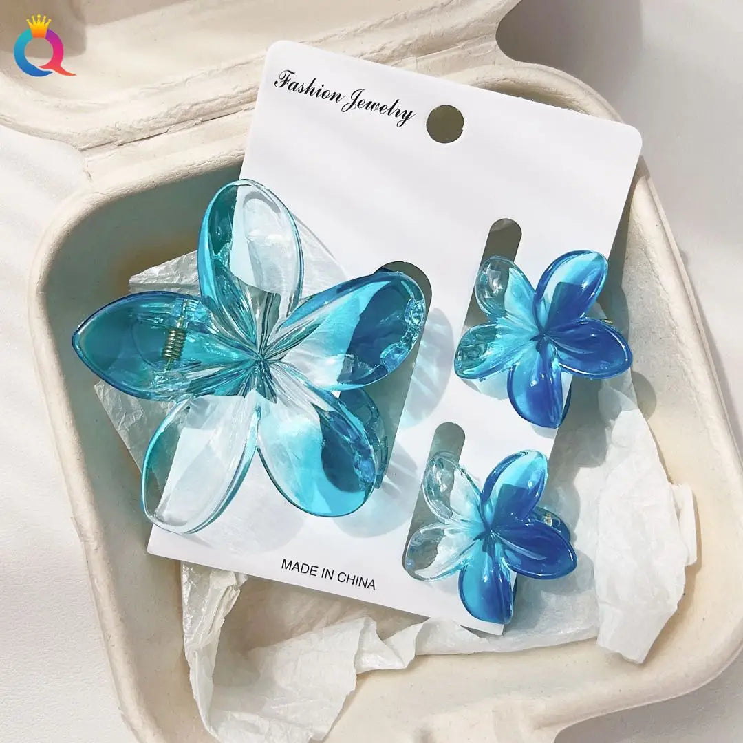 Hawaiian Flower Hair Claw Clips For Thin Hair Lightweight - Smarsty