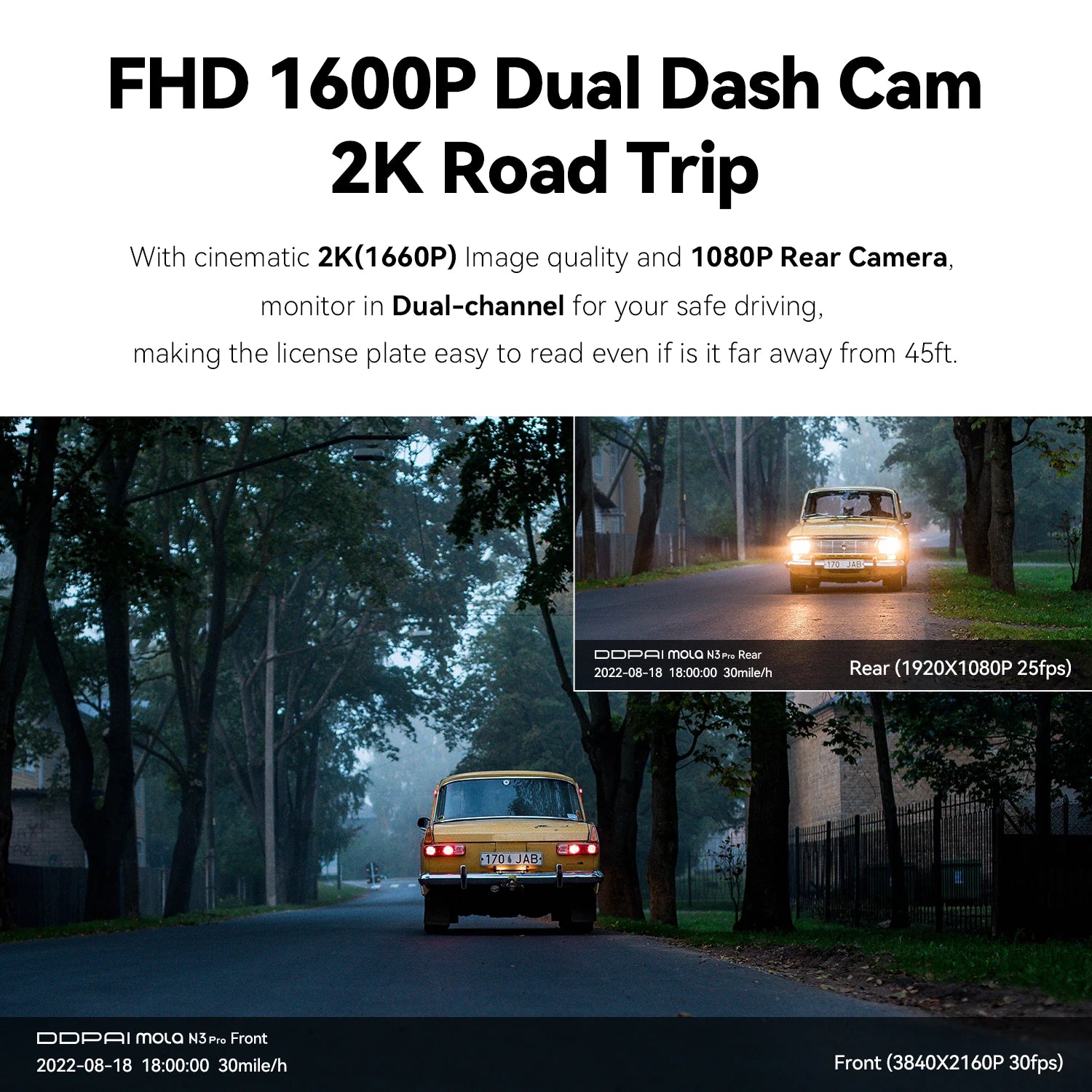 2.5K Dash Camera With WiFi Smart Connect And Recording - Smarsty